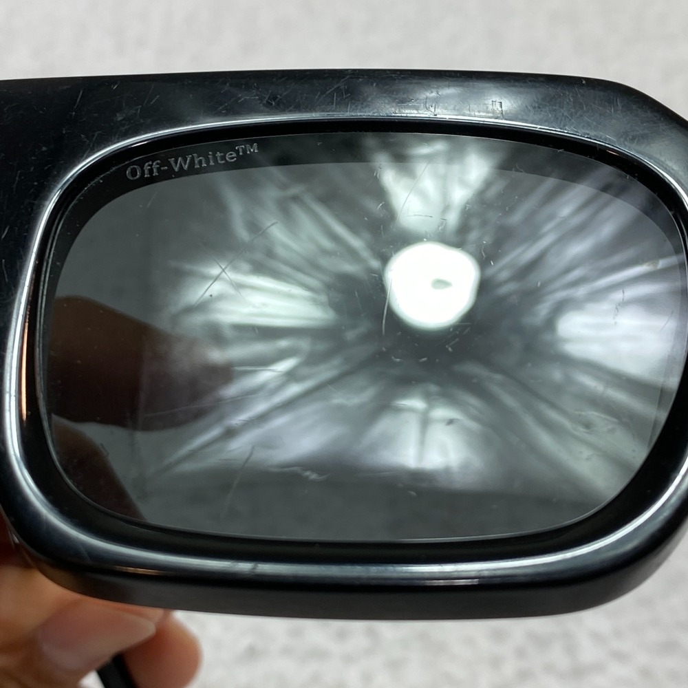 OFF WHITE OW40001U Sunglasses 68J Black Rectangle 57-19-145 - Picture 4 of 16
